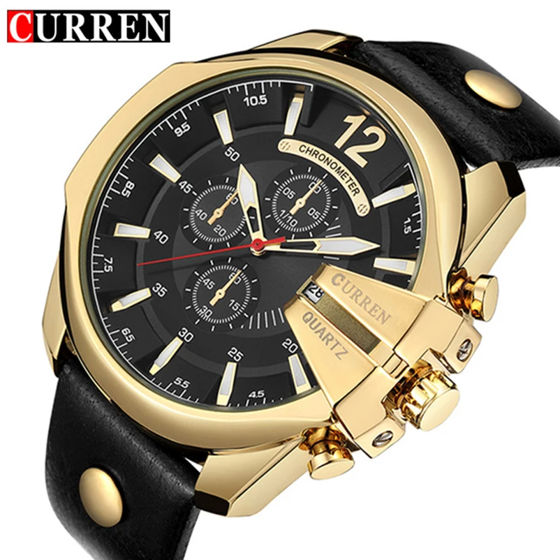 CURREN Golden Men Watches Top Luxury Popular Brand Watch Man Quartz Watches Gold Clock Men Wrist Watch Relogio Masculino 8176 CURREN Golden Men Watches Top Luxury Popular Brand Watch Man Quartz Watches Gold Clock Men Wrist Watch Relogio Masculino 8176