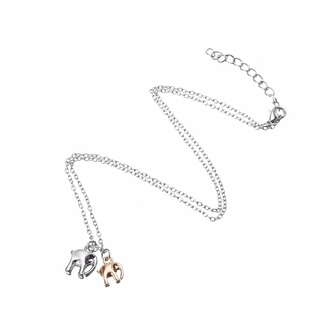 Cute Elephant Pendant & Necklaces Charming Chain Necklace Vintage Animal Choker Necklace Fashion Jewelry Gift Shellhard