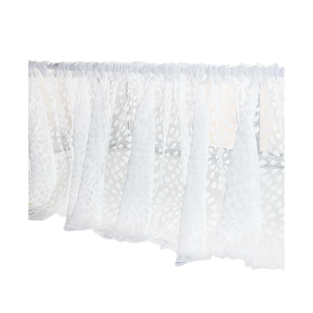 

18x60' Vintage Crochet Doilies Shabby French Chic Window Cafe Curtain Lacel #1