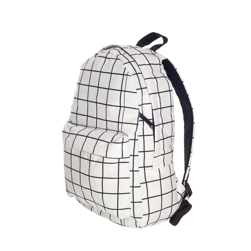 Nueva mochila de lona a cuadros para mujeres 2018 moda tendencia casual niñas mochilas escolares mochilas de impresión hombres mochila