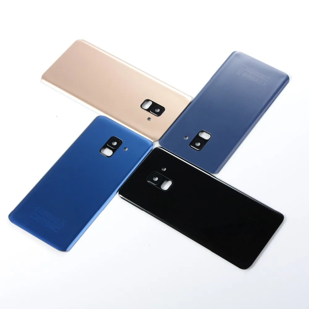 

For Samsung Galaxy A8+ A8 plus 2018 A730 A730F A730DS Housing Battery Glass Back Cover Camera Lens Cover+Sticker