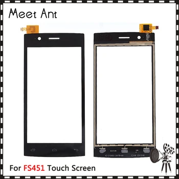 

10pcs/lot High Quality 4.5" For Fly FS451 Touch Screen Digitizer Sensor Outer Glass Lens Panel