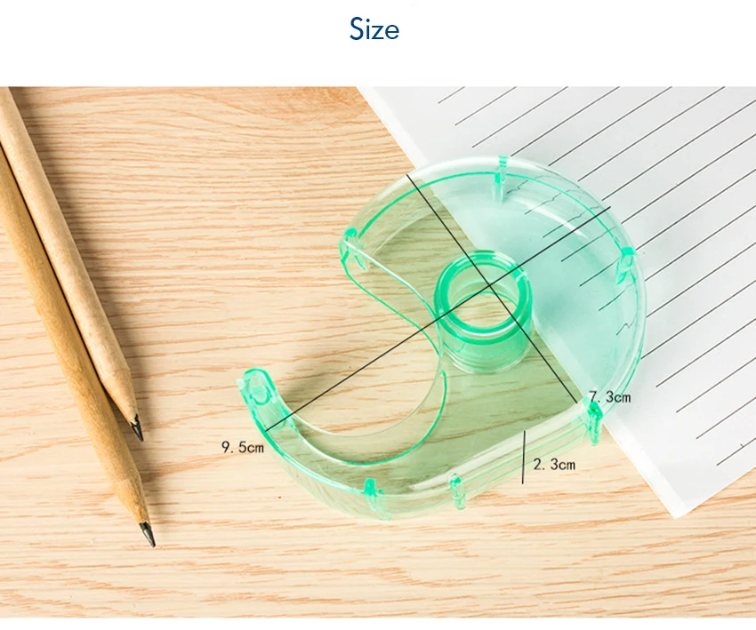1 шт. прозрачный держатель для скотча пластиковый японский диспенсер для бумаги портативный ролик для скотча канцелярский маленький резак