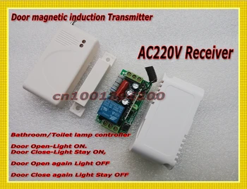 

Wireless Sensor Transmitter Control Wireless Receiver Relay Door magnetic induction Control WC washroom Light LED Lamp