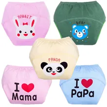 1Pcs Cotton Baby Training Pants Baby Diapers Nappies Reusable Diapers Nappy Changing Kids Underwear Children Boys