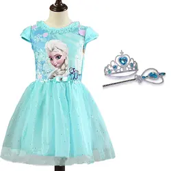 Платья Королевы Эльзы, детские костюмы для девочек, платье принцессы Анны для вечерние, нарядное платье, Fantasia, детская одежда, комплект
