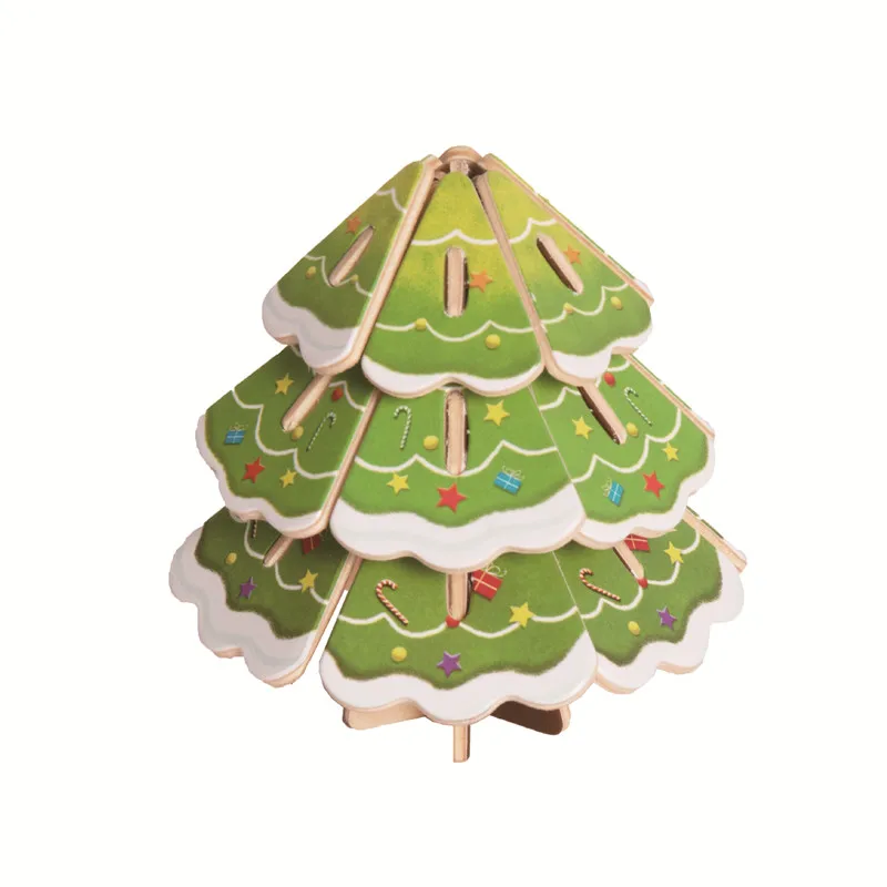 

Robotime Home Decor Little Christmas Tree DIY Wooden Mini Pine Miniature New Year Ornament Decoration Noel Xmas Gift Child CH102