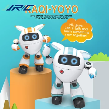 

New JJRC R14 Intelligent Programmable Robot Toys Remote Control Round Robots Support Voice LED Light Walk Slide Movement For Kid