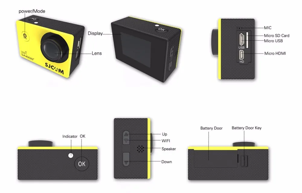 original sjcam sj4000+ plus wifi 2k action camera 10
