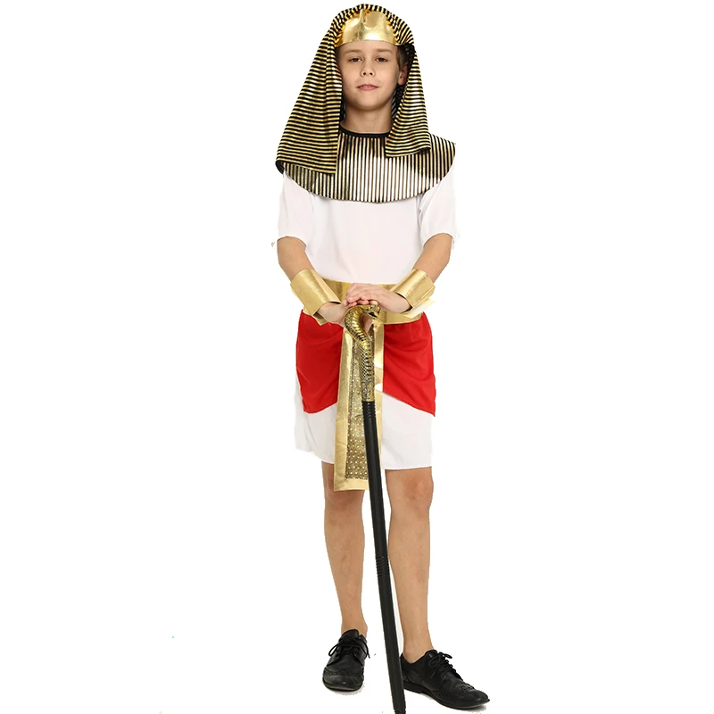 

Halloween Costumes Boy Girl Ancient Egypt Egyptian Pharaoh Cleopatra Prince Princess Costume for Children Kids Cosplay Clothing