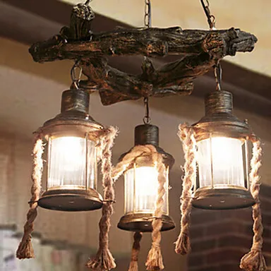 Mediterranean Style Restaurant Lamp Chandelier 3 Light vintage light Free shipping