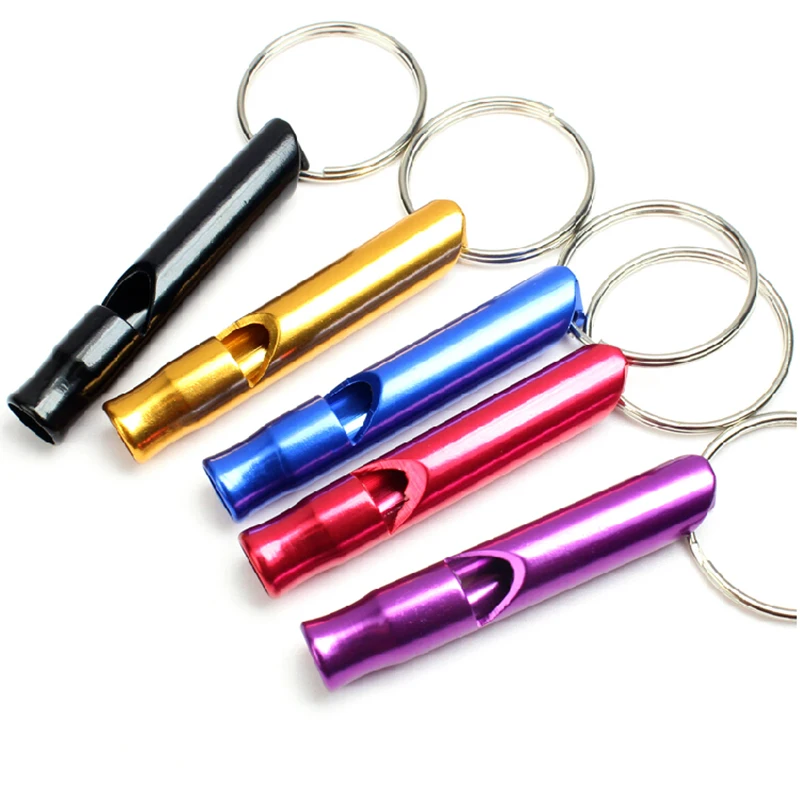 200pcs/lot Aluminum Alloy Whistle For Outdoor Emergency Survival Safety