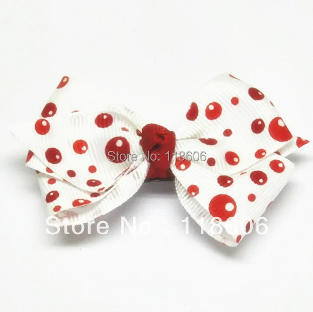 Оптовая продажа 120 шт. новый дизайн ярко-розовые детские бантики для волос с