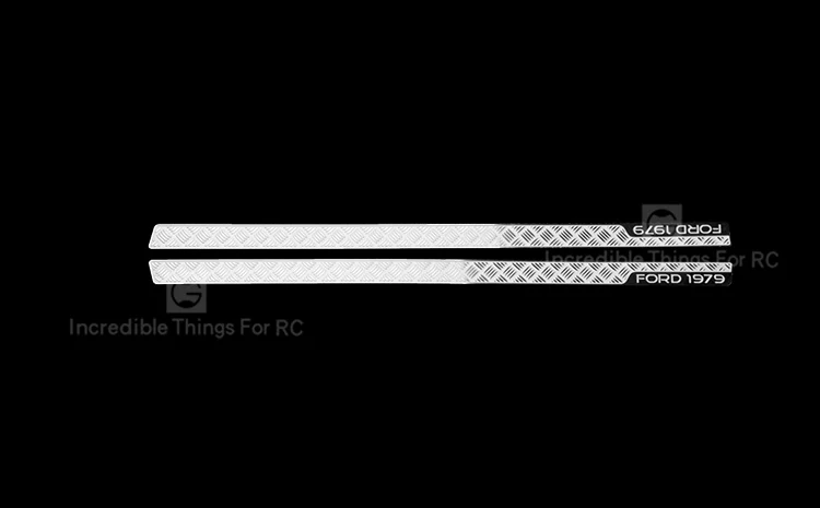 Side skirt stainless steel metal welcome decoration board For 1/10 Rc Crawler Car Traxxas Ford Bronco