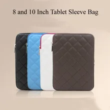 2016 New Fashion PU Solid 8 10 Inch Laptop Sleeve Bag Case Shockproof Tablet Cover Pouch