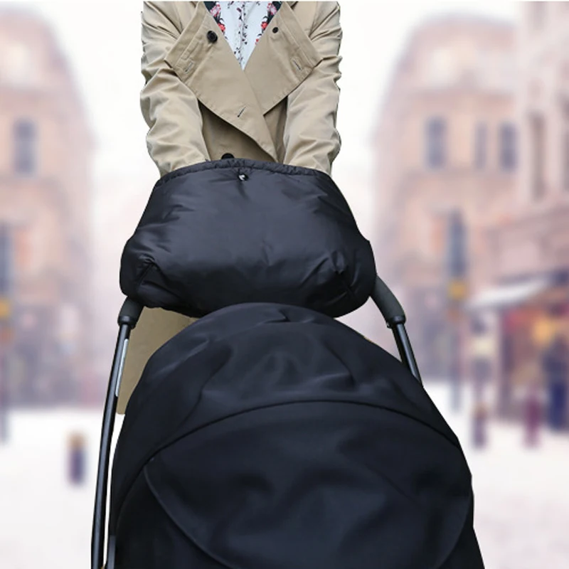 

Stroller Accessories To Mama 1Pcs Winter Baby Stroller Glove Mother Pushchair Hand Muff Warmer Gloves Waterproof Baby Carriage