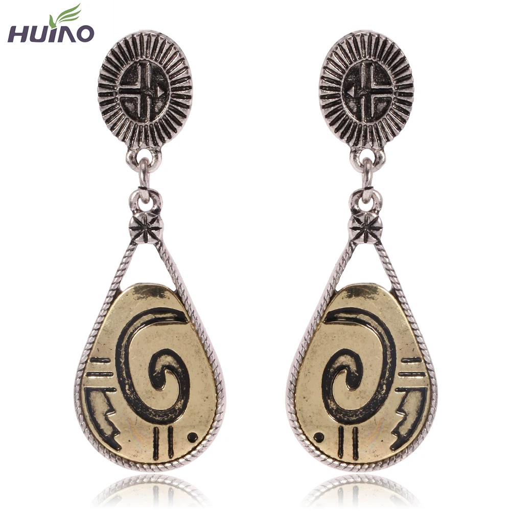 

2016 New Brincos Jewelry Long Earrings For Women Antique Silver Plated Colorful Enamel Big Statement Earrings Wholesale HY-7171