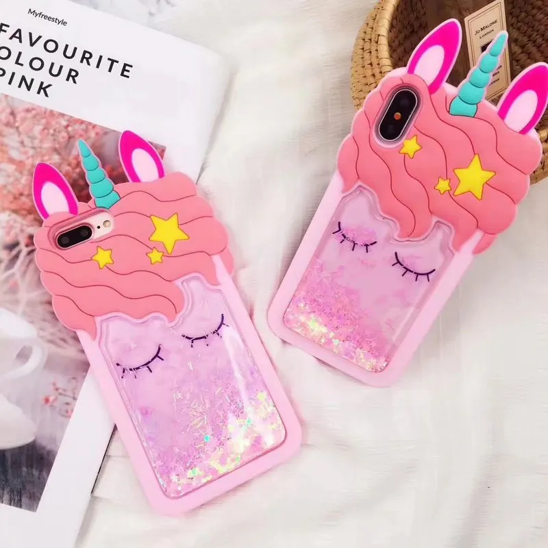 

3D Cartoon Pink Quicksand Stars Unicorn Soft Silicone Case For OPPO F5 A39 A77 A59 R9 R9S R11 R11S Plus R15 A73 A79 A57 Shell