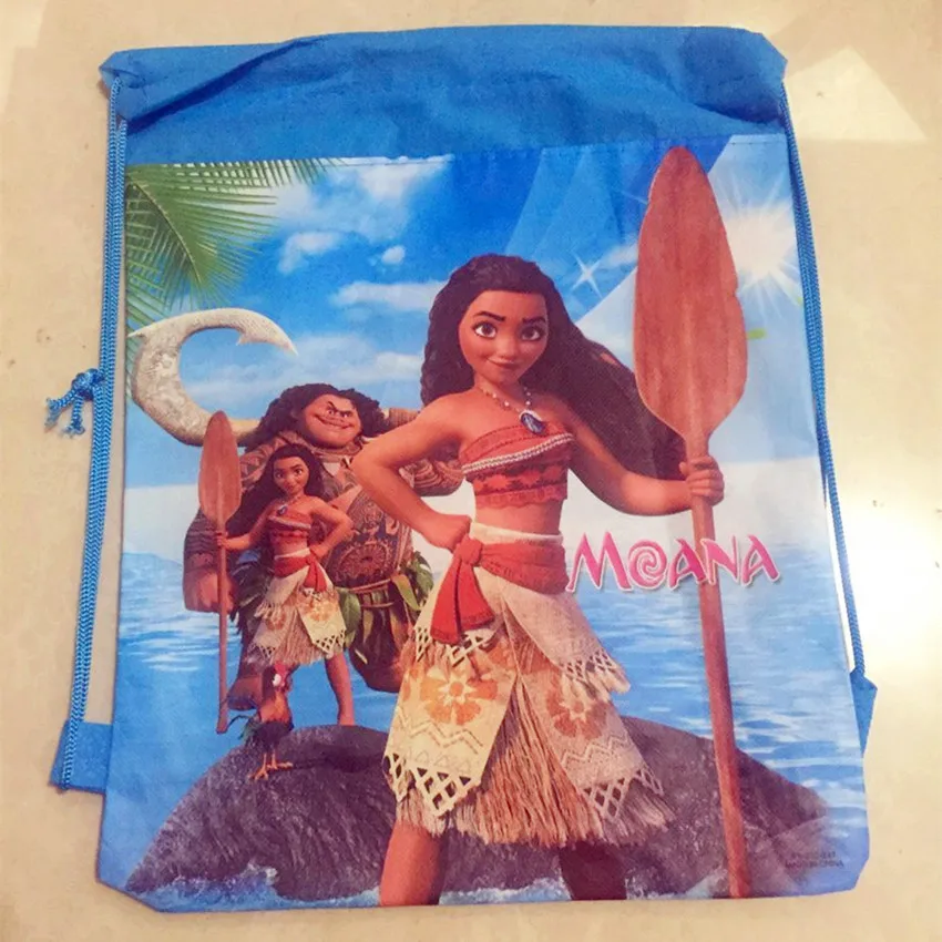 Hot Trolls Cartoon Bag Non-woven Drawstring Backpack Kids Drawstring School Bag