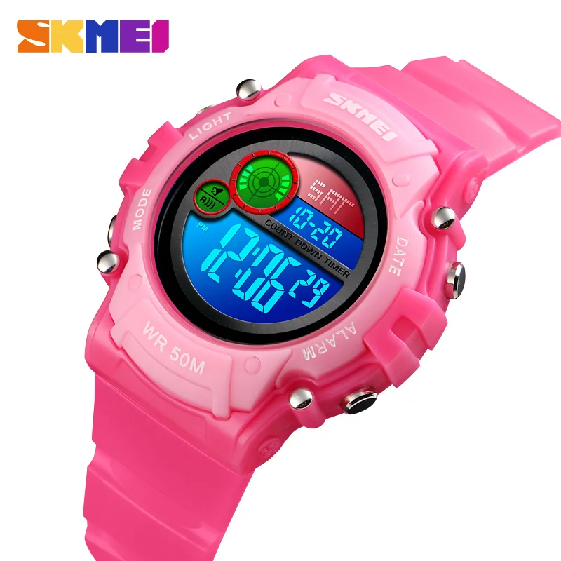 

Girls Watches Boys Kids Sport Watch Gifts Waterproof Alarm Countdown LED Digital Children Watch Relojes SKMEI 2018