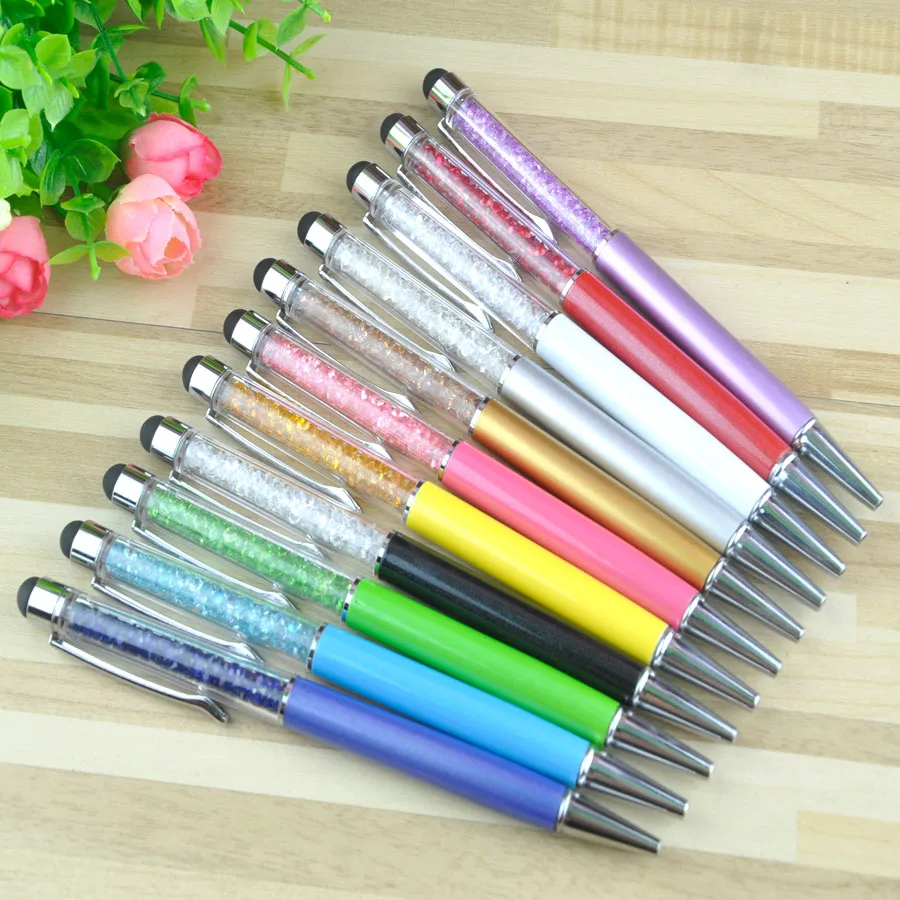 imágenes para 20 unids/lote moda de lujo diamond crystal stylus para pantalla tactil para el iphone 7 6 ipad tablet laptops universal con bolígrafo imágenes para 20 unids/lote moda de lujo diamond crystal stylus para pantalla tactil para el iphone 7 6 ipad tablet laptops universal con bolígrafo