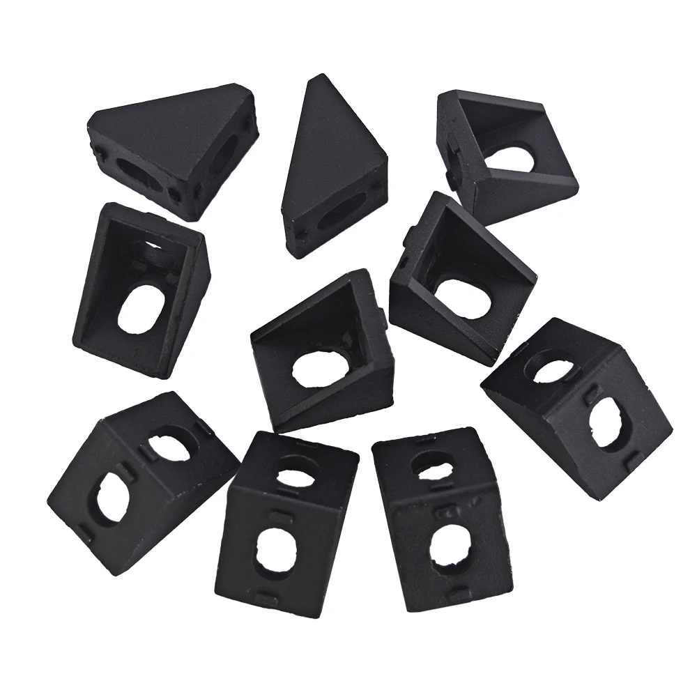 Black Aluminum Bracket for Extrusion Profile 2020 Series Pack of 10 | Обустройство дома