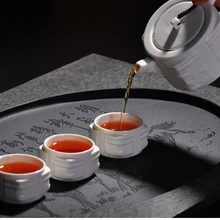 Высокое качество, белый фарфоровый чайный сервиз, 6 шт., чайная чашка, 1 шт., чайный заварник, кунг-фу,, Самые продаваемые чайные сервизы. Креативная кофейная чашка
