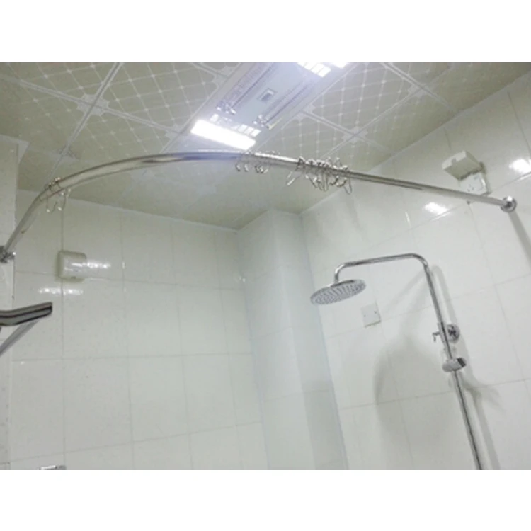 L Shaped Shower Curtain Rod Bathroom Suit Thick Curved L Shaped Shower Curtain Rod Bathroom Suit Thick Curved 304 Stainless Steel U Type Feed Aperture Device Sector In Poles From Home