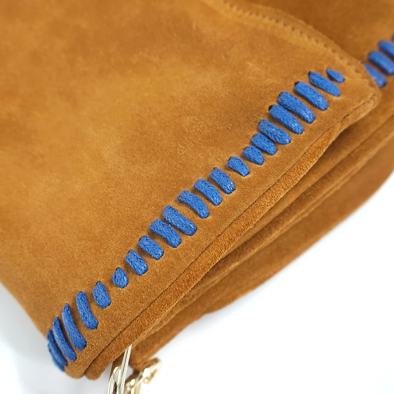 pingente de borla feminina couro genuíno nubuck