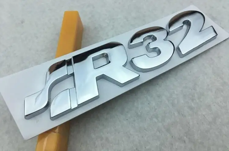 40 хромированные металлические детали R32 R36 стайлинга автомобилей SR32 автомобиля внешняя эмблема Стикеры украшения для Passat Jetta CC Polo Golf 6 7 Sagitar