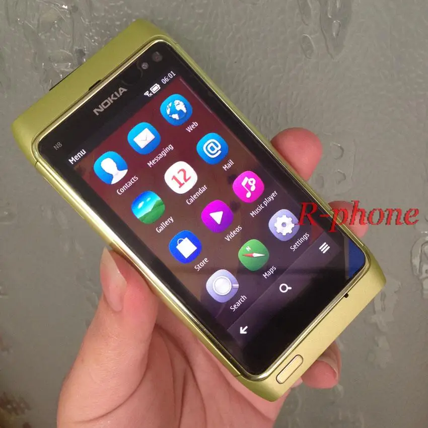 

Original Nokia N8 Mobile Phone 3G WIFI GPS 12MP Touchscreen 3.5" Unlocked 16GB n8 Smartphone