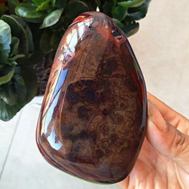 Неправильный полированный полосчатый Агат пальмовые камни беспокойные камни галька целебный кристалл с бархатной сумкой украшения для дома