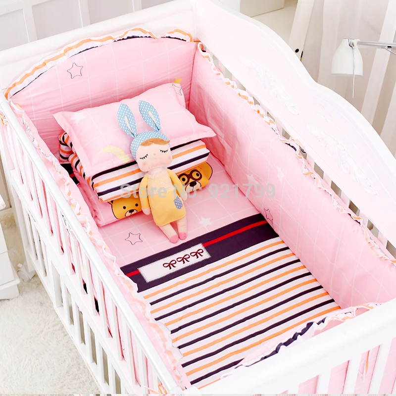 6pcs Pack Baby Bed Bumper Infant Bed Cot Bumpers Bed Protector