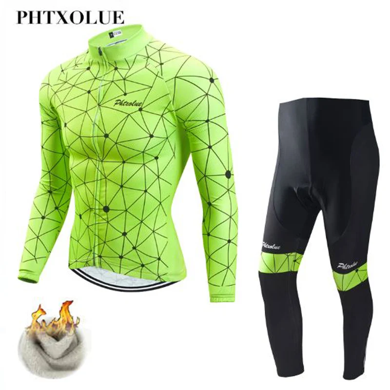 Phtxolue Winter Thermal Fleece Cycling Set Bike Clothes MTB Bicycle Clothing Cycling Jersey Set Maillot Ropa Ciclismo Invierno Phtxolue Winter Thermal Fleece Cycling Set Bike Clothes MTB Bicycle Clothing Cycling Jersey Set Maillot Ropa Ciclismo Invierno