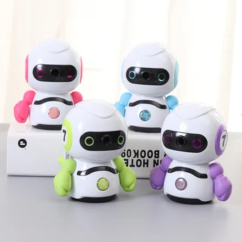 

1pc Random color Hand Crank Robot Pencil Sharpener Pencil Tool School Supplies Kids Gift