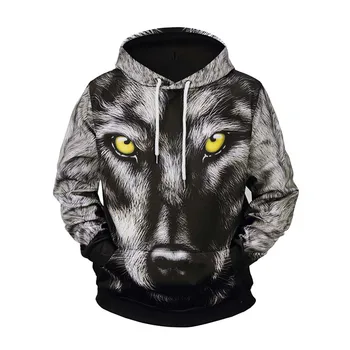 

Wolf 3D Printed Hoodies Streetwear Sweatshirt Casual Hoody Men 3D Pullover Harajuku Tracksuit Male HipHop DropShip