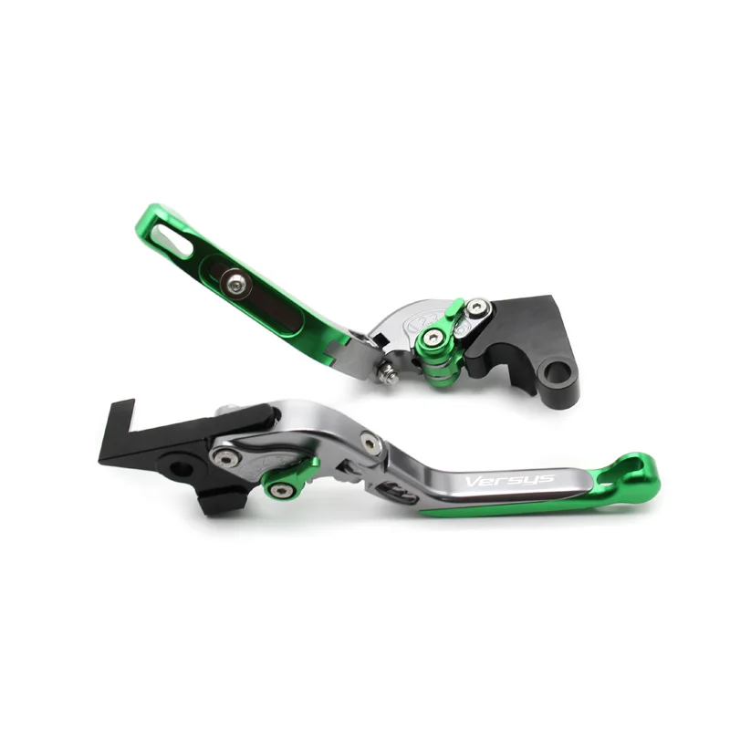 For Kawasaki VERSYS (650cc) 2009 2010 2011 2012 2013 2014 Laser Logo(Versys) Green+Titanium CNC Motorcycle Brake Clutch Levers | Автомобили