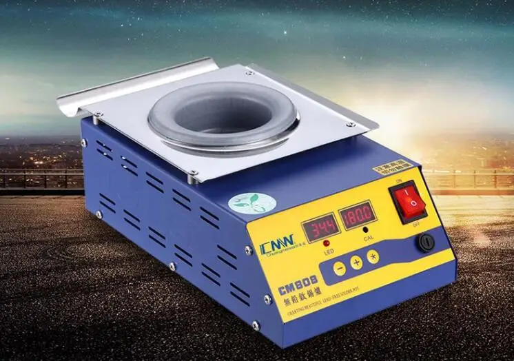 CM-808 Lead-free solder pot Digital display 400w melt tin 1.5KG temperature adju
