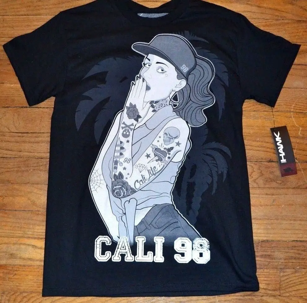 Подлинная футболка Tony Hawk California Cali 98 Bad татуировка для девушек MSRP $22 002019 модный