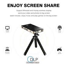 P09 dlp mini projector 2G 16G amlogic S905X 4K 2.4G 5.8G Wifi BT4.0 Home theater Smart android pocket projector proyector