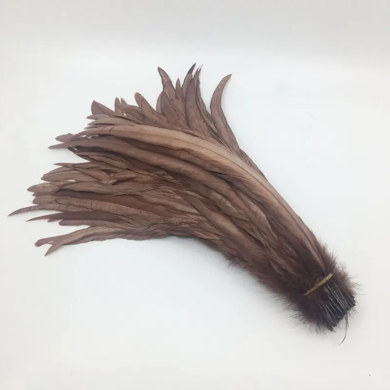 Natural Brown Rooster Tail Feather Accessories for DIY and Performance