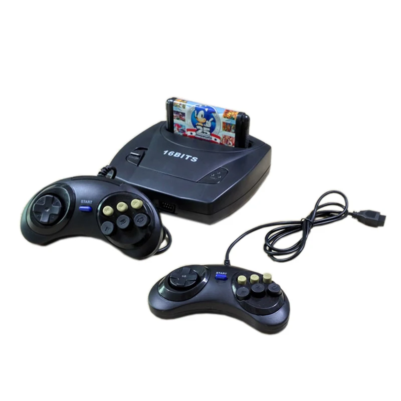 

16 Bit Sega MD3 video game console game player built in games support cartridge