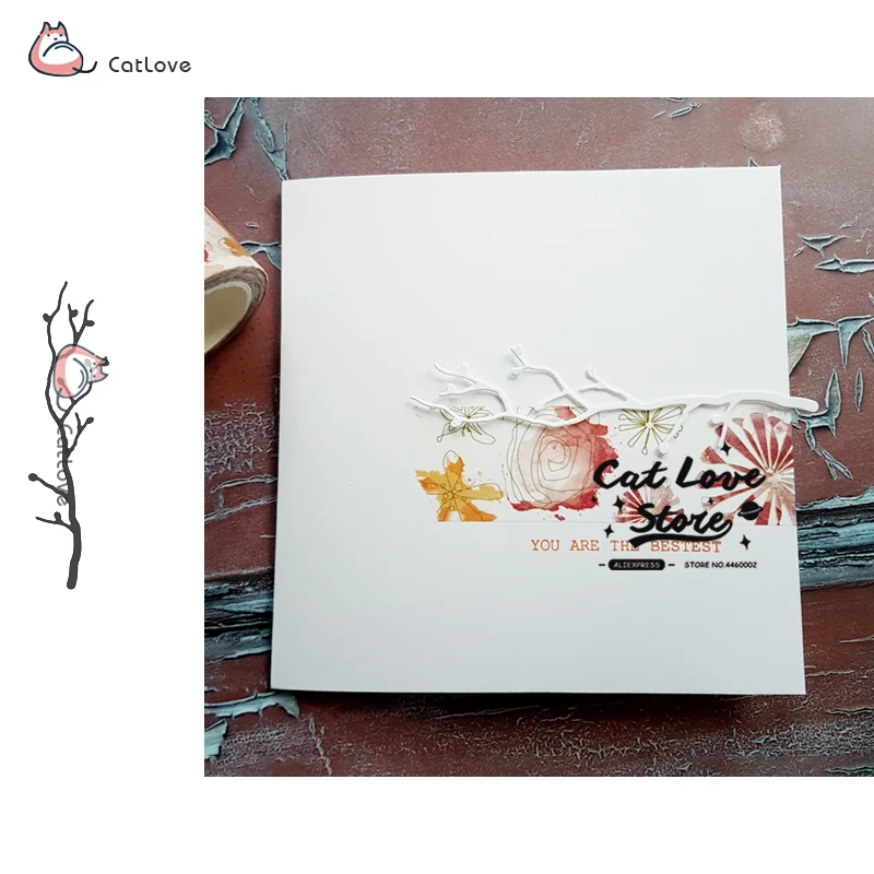 

Branch Plant Metal Cutting Dies Stencils For DIY Scrapbooking Paper Card Decorative Craft Dies Embossing Die Cuts New 2019