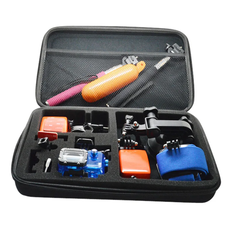 SJ Series SJ4000 Action Cameras Bag Shockproof Boxes Gig Size Protective Cam Case Collection Box for Gopro Hero SJ7000 4K H9 etc