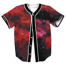 

Galaxy Space Stars 3D Print Baseball Jersey T Shirt Design Fashion Short Sleeve Button Cardigan Comfortable Hip Hop Tops Clothes