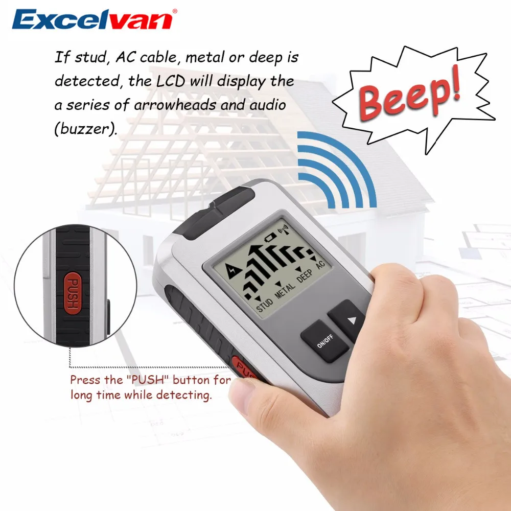 Excelvan 4 In 1 Industrial Metal Detectors Portable Pinpointer