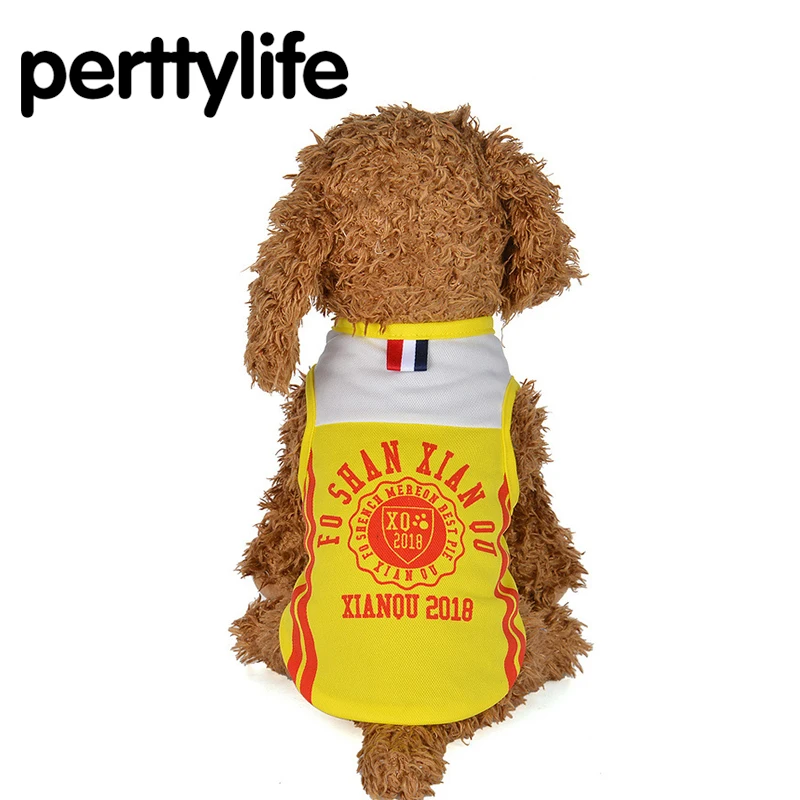 PERTTYLIFE 2018 new pet clothes spring and summer sports mesh shirt dog