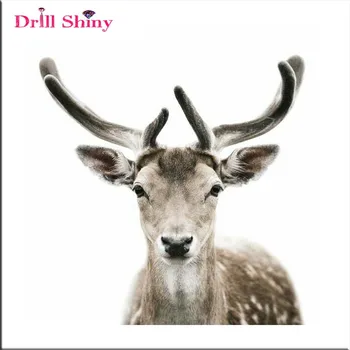 

Drill Shiny Animal Deer Diamond Embroidery stitching Mosaic Rhinestones Wall Art Sticker Diamond Painting for Living Room Decor