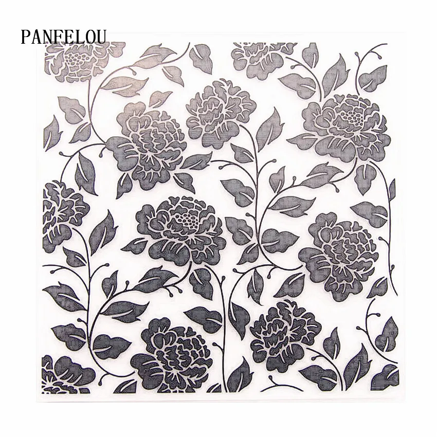 

PANFELOU Easter sunflower Embossing folders Plastic For Scrapbooking DIY Template Fondant Cake Photo Album Card Making