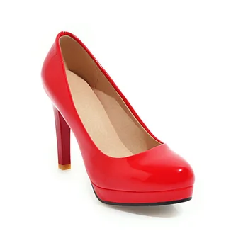 

Age season sexy stilettos ultra-high with shallow mouth size code 32 red bride shoes 1837-43